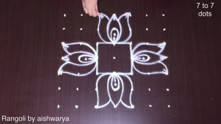Varalakshmi lotus rangoli