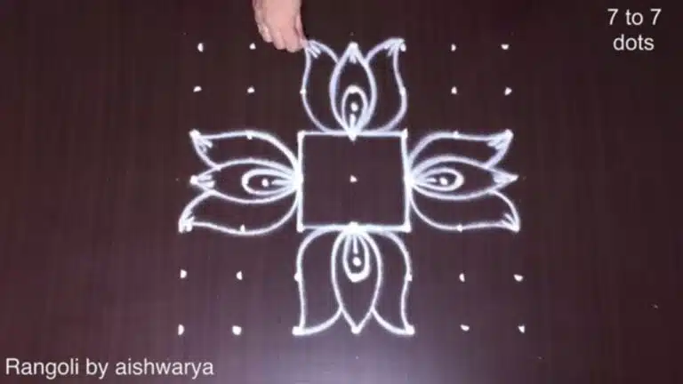 Varalakshmi lotus rangoli