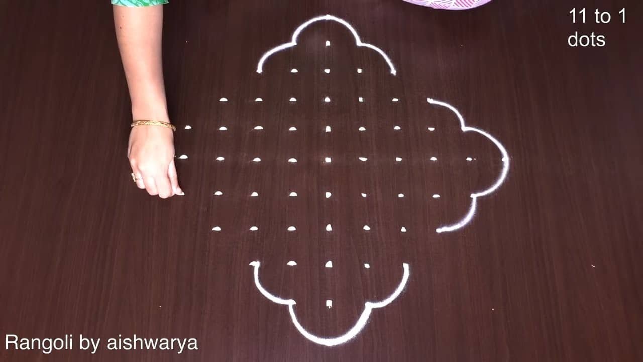 Very Beautiful Butterfly Kolam 11-1