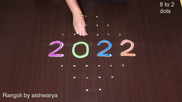 bright New Year kolam