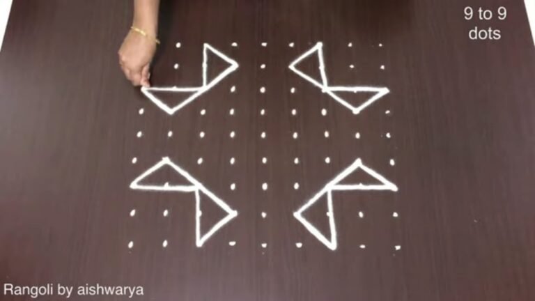 9 dots rangoli