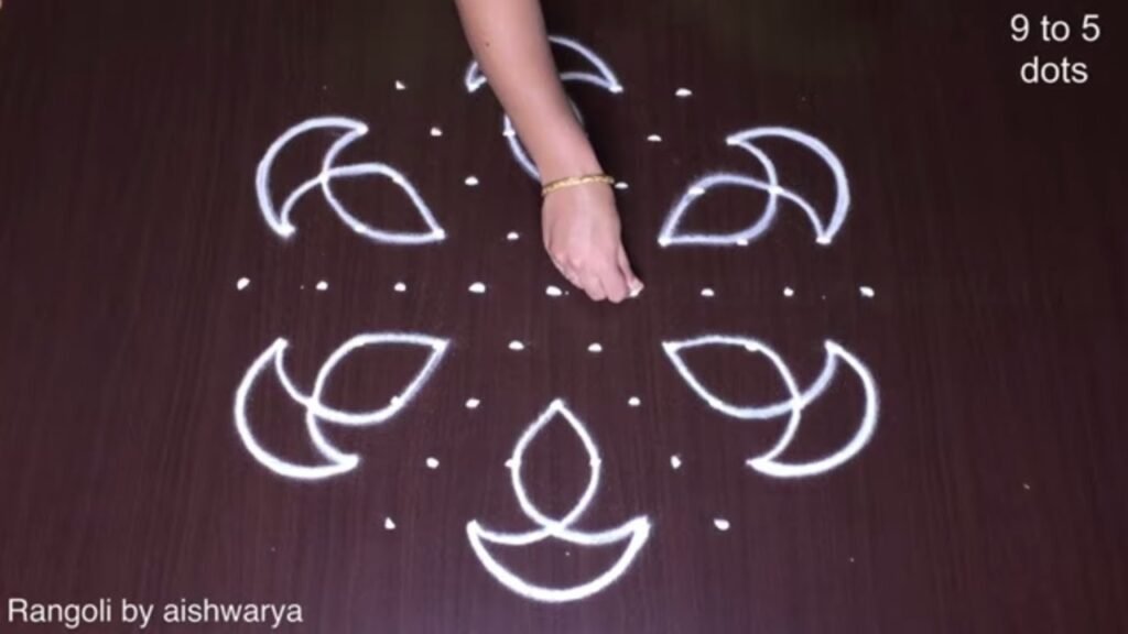 9×5 dots kolam
