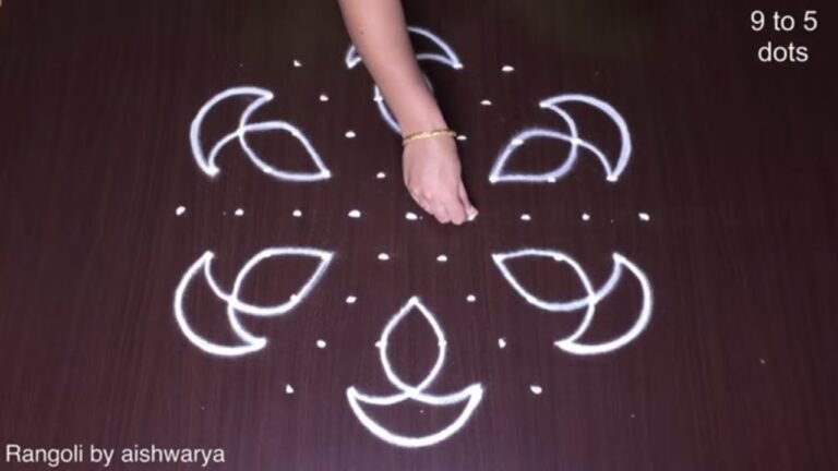 9×5 dots kolam