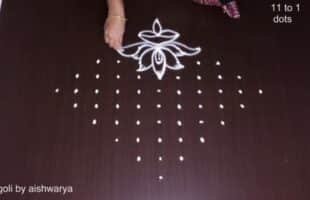 Very Easy Basic Diya Deepam Muggulu