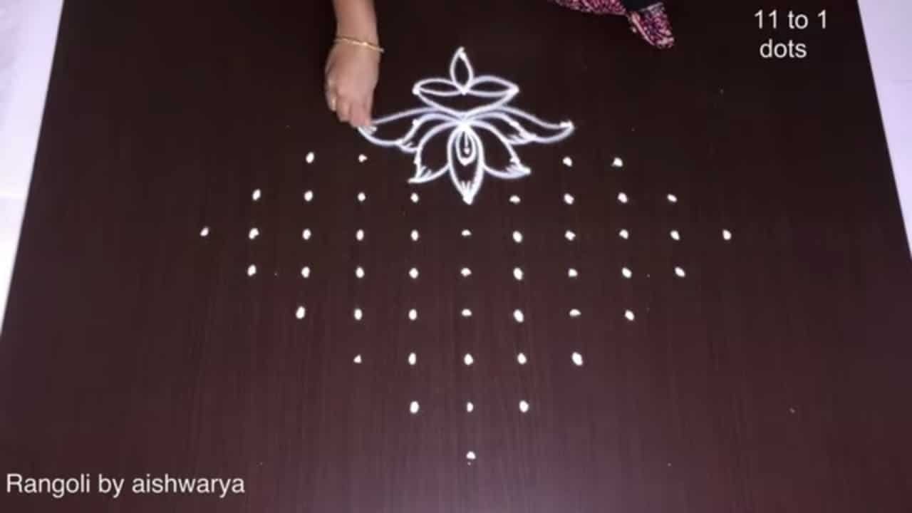 Very Easy Basic Diya Deepam Muggulu
