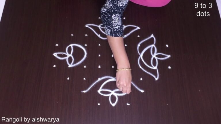 Very Easy Beginners Diwali Kolam