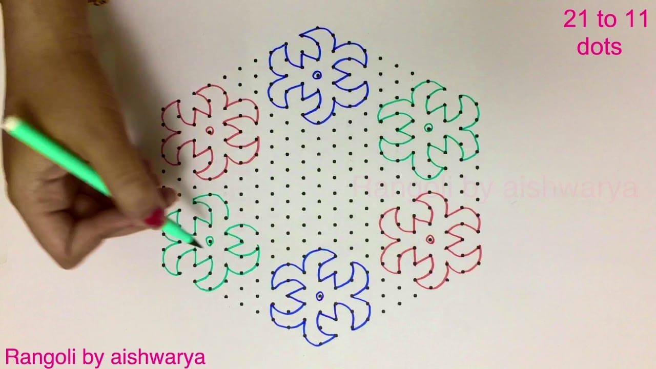 Very Easy Beginners Rangoli Kolam