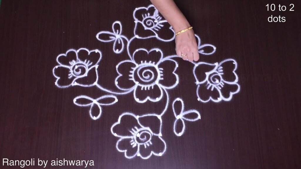 10×2×2 dots kolam