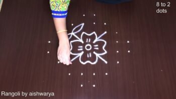 Very Easy Lotus Drawing Rangolis