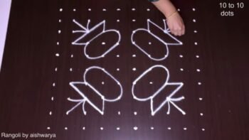 Very Easy Simple Mud Flowerpots Kolam