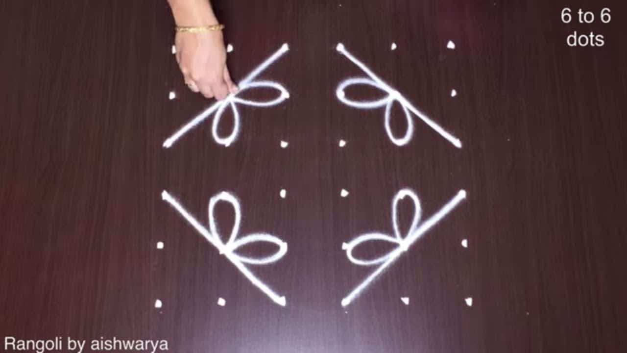 Very Easy Super Flower Poo Kolams Muggulu