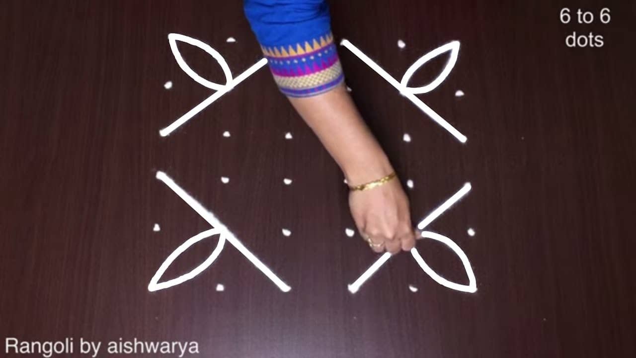 Very Simple Butterfly Easy Chukkala Kolam