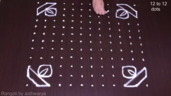 Very Simple Diya Kolam