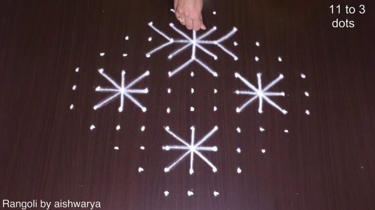 11×3 dots kolam