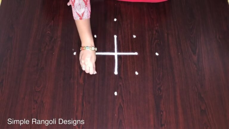 5×1 dots rangoli