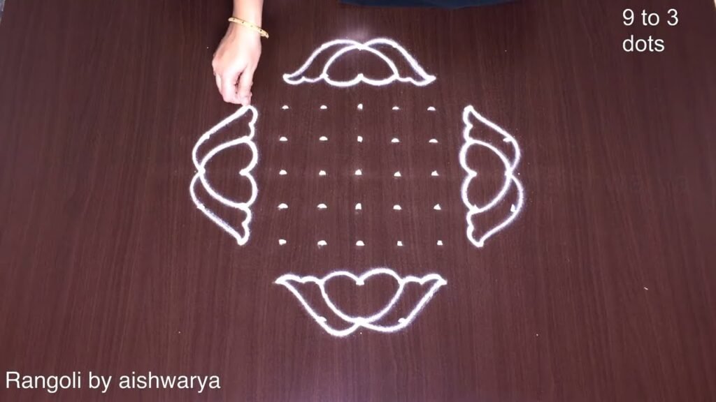 9×3 dots basket kolam