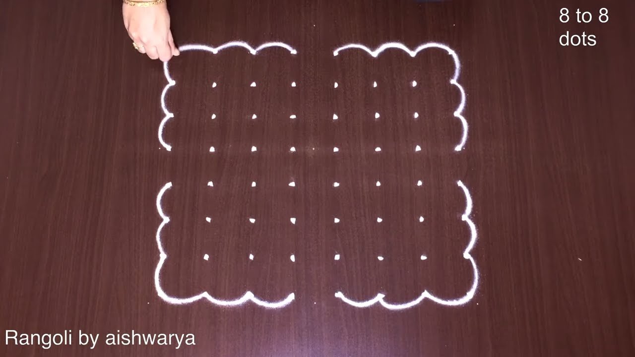 Vibrant 8 Into 8 Big Butterfly Kolam