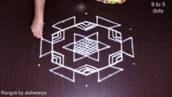 Vibrant Deepavali Kolam Rangoli