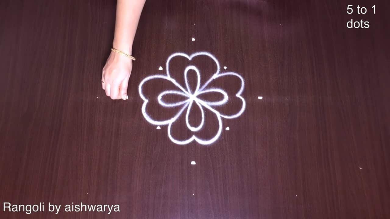 Vibrant Flower Muggulu Creative