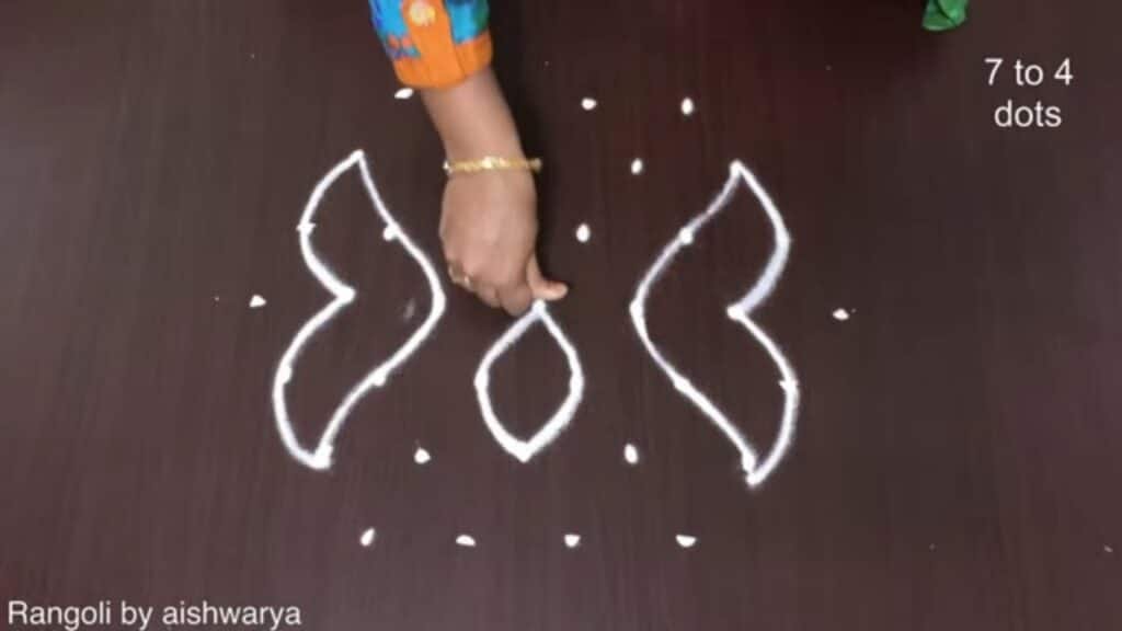 7×4 dots rangoli