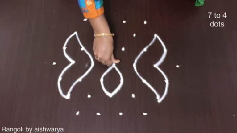 7×4 dots rangoli