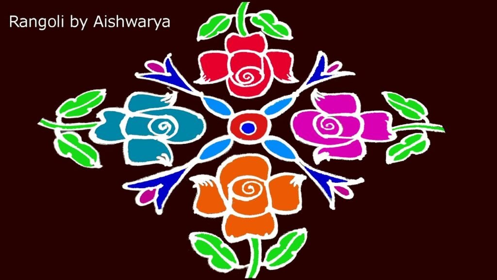 vibrant Vasant Panchami rangoli