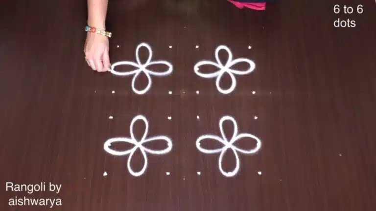 Diwali flower deepam rangoli
