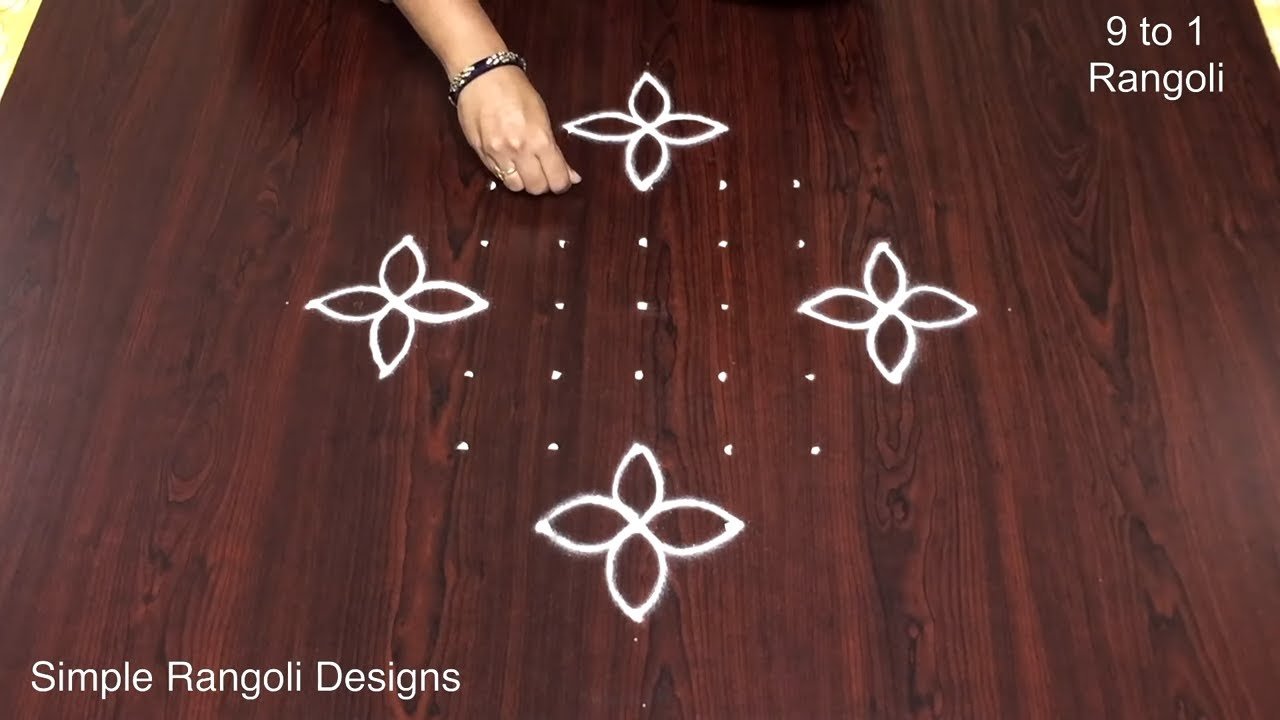 Vilakku Kolam Rangoli Designs