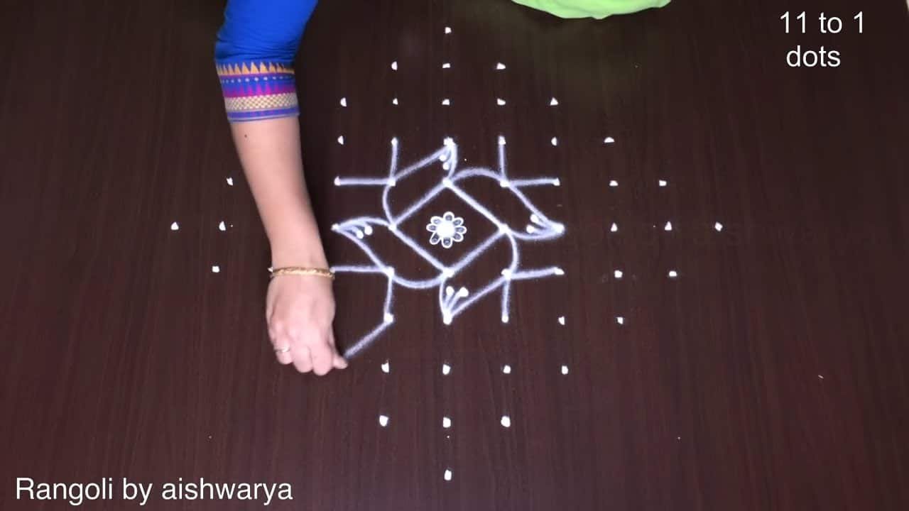 Village Muggulu Simple Navaratri