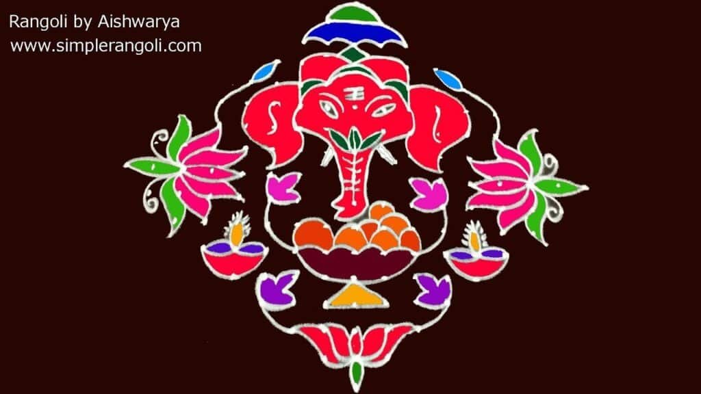 Vinayaka Chavithi muggulu