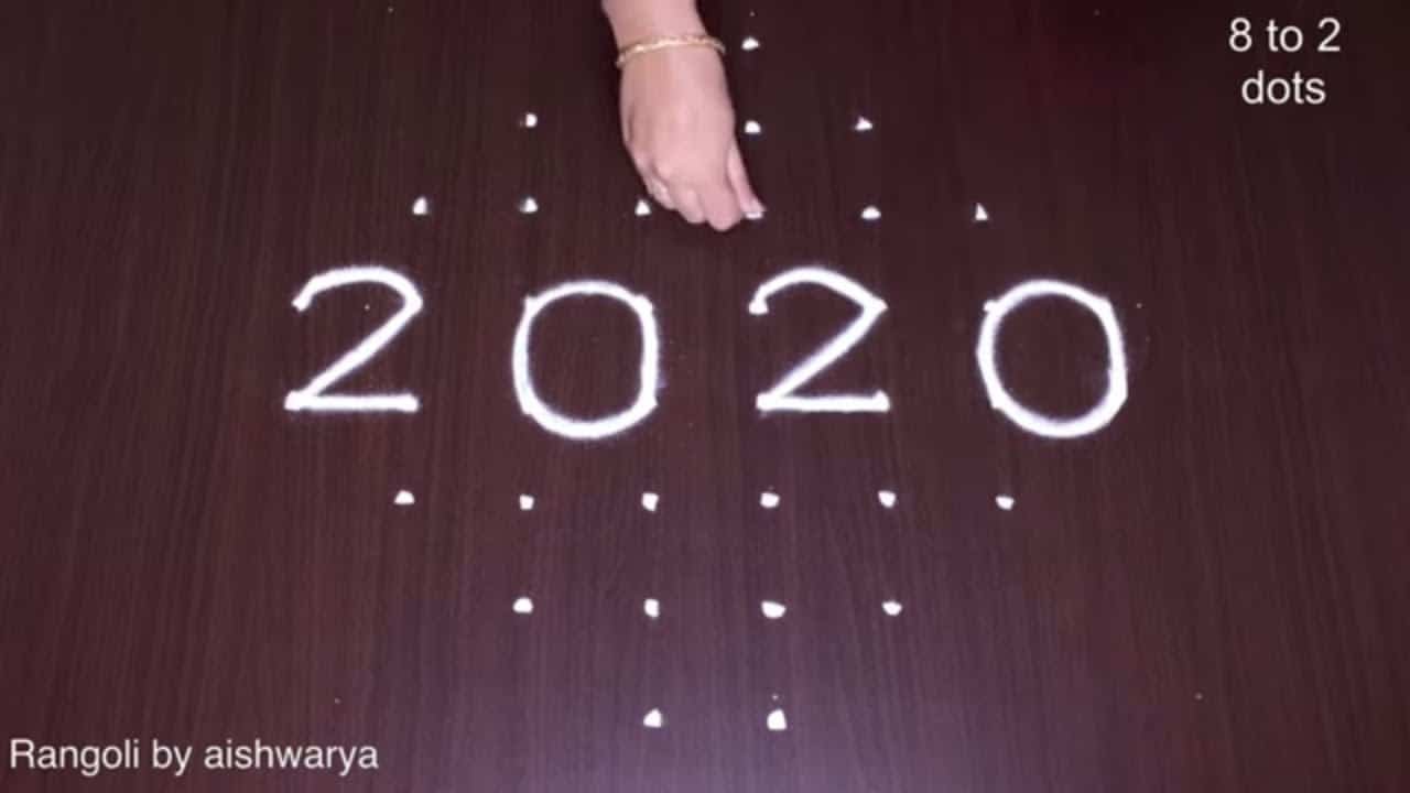 Welcoming 2020 Rangoli Newyear Special