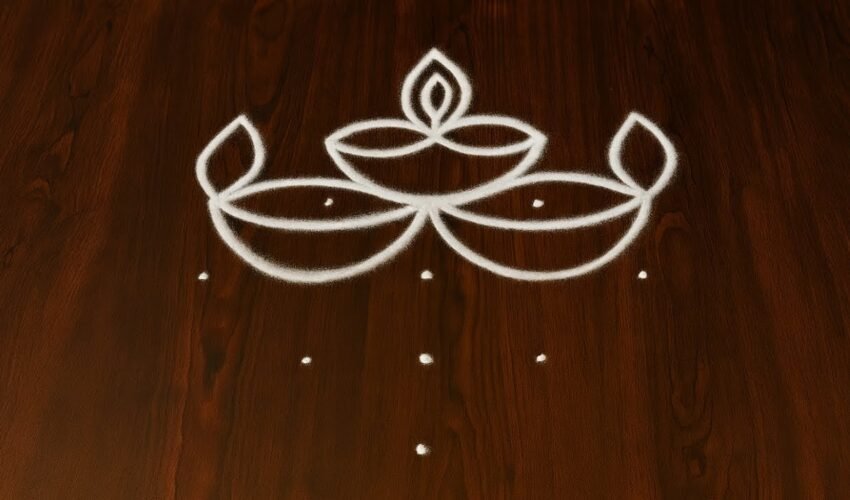 Navratri Rangoli Simple Design