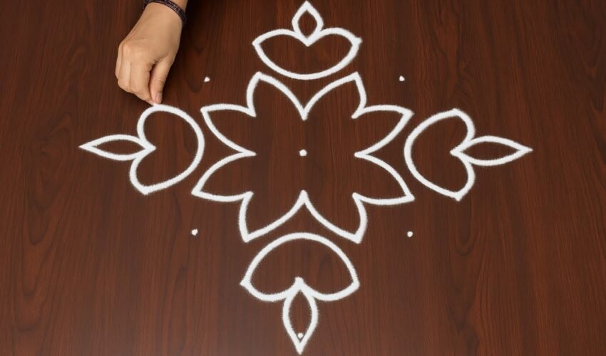 Rangoli for Karthigai Deepam