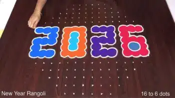 Happy New Year Rangoli 2026 | Traditional Festival Kolam Muggulu for Home Entrance