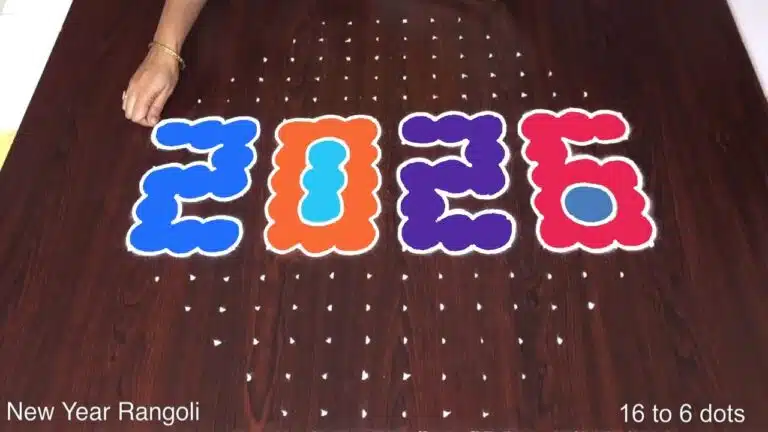 Happy New Year Rangoli
