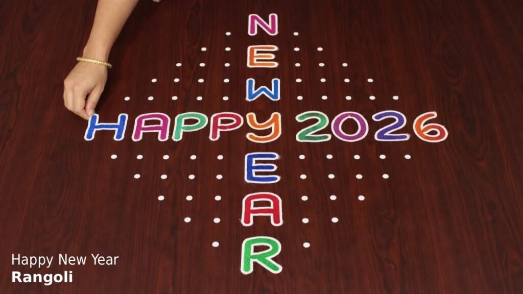 Latest Multi Colour Rangoli Designs for New Year 2026 | Kolam Muggulu for Festival Entrance