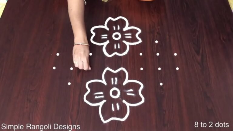 flower muggulu for home entrance