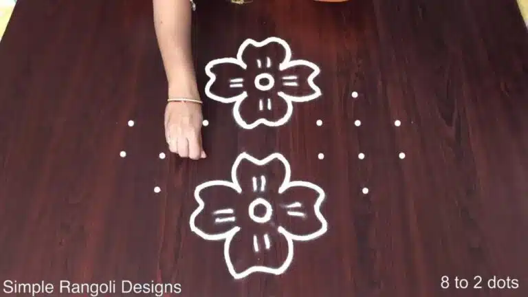 Flower Rangoli Designs Step