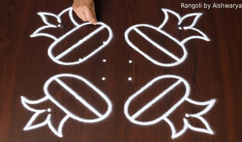 EASY Bhogi Muggulu with Dots (6×6) | Simple Bhogi Kolam Designs 2026 | Sankranthi Rangoli