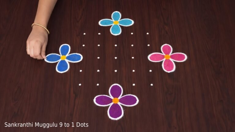 Colourful Rangoli Designs To Dots