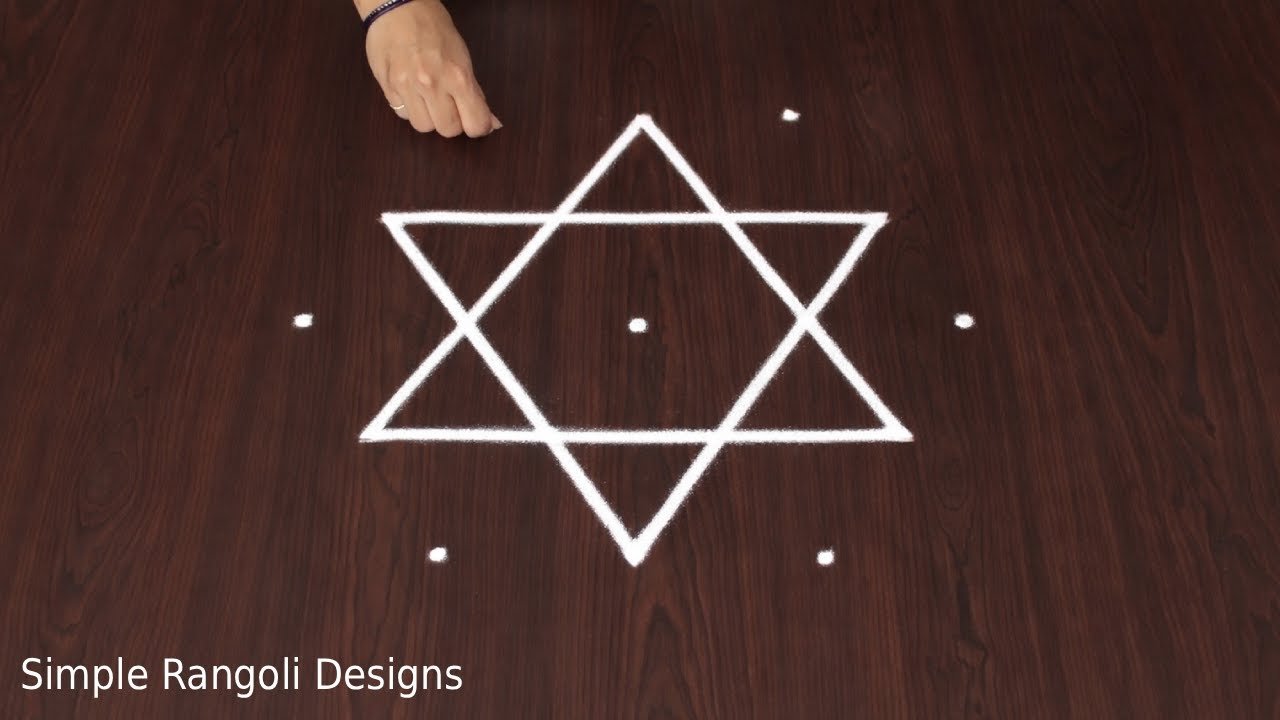 Entrance Simple Rangoli 5×3 Dots Designs Welcome Home Beginners Muggulu Kolam