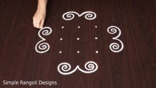 Festive Rangoli Designs With 5×3 Dots Simple Beginners Muggulu Creative Kolam Small