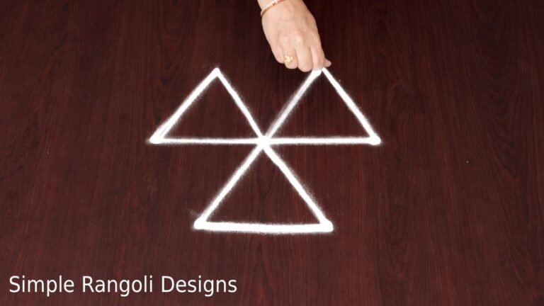 New Muggulu Designs Simple 3 2 Dots Rangoli with Easy Flower Kolam