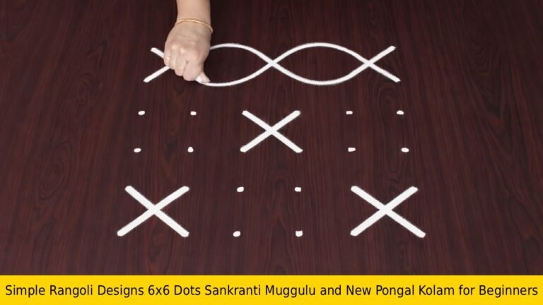 Simple Rangoli Designs 6X6