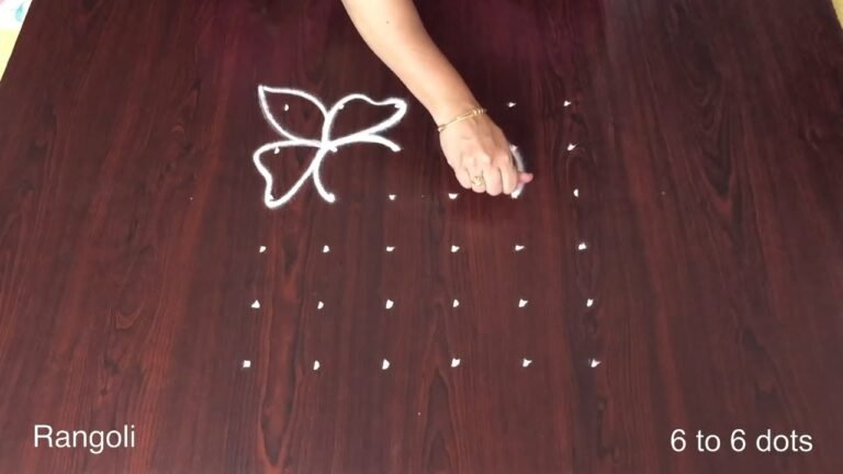 6×6 dots ghummam flower kolam
