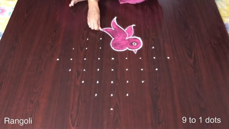 9-to-1 dot Ugadi rangoli