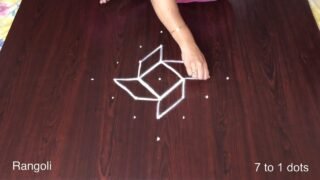 Rangoli with 7-1 Dots New Muggulu and Easy Flower Kolam Designs
