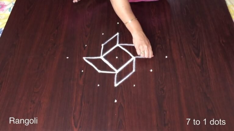 Rangoli with 7 1 Dots New Muggulu and Easy Flower Kolam Designs