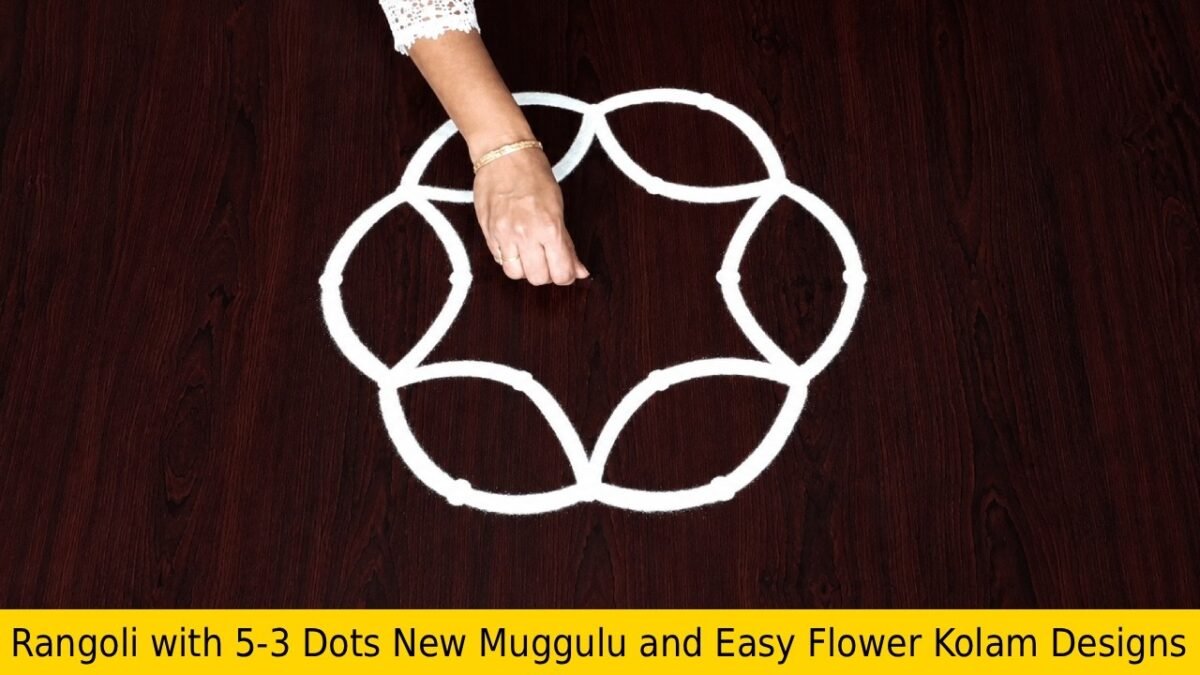 Rangoli with 5-3 Dots New Muggulu and Easy Flower Kolam Designs