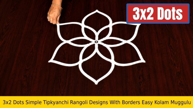 3x2 Dots Simple Tipkyanchi Rangoli